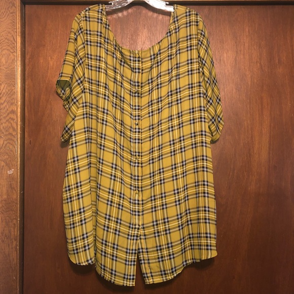 Torrid Plaid Blouse - Picture 4 of 5